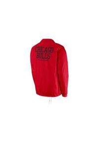 Kurtka uniwersalna męska Nike Nba Chicago Bulls Coach's. Kolor: czerwony. Materiał: syntetyk. Sport: bieganie