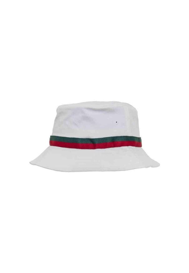 FLEXFIT - Stripe Bucket Hat. Kolor: biały, zielony, czerwony, wielokolorowy