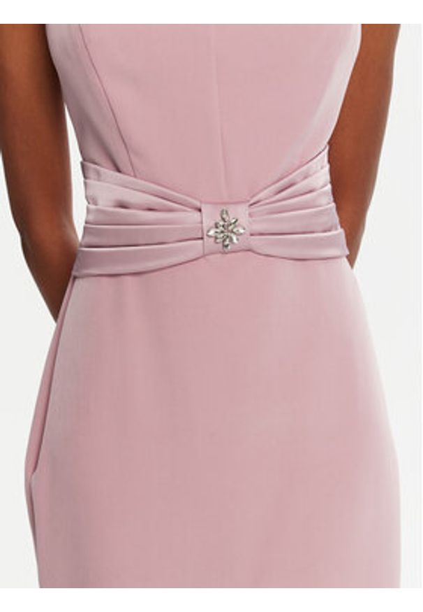 Rinascimento Sukienka koktajlowa CFC0125073003 Różowy Slim Fit. Kolor: różowy. Materiał: syntetyk. Styl: wizytowy