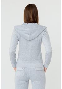 Juicy Couture - JUICY COUTURE Szara damska bluza Robertson, Rozmiar L. Kolor: szary. Materiał: poliester, bawełna. Wzór: haft. Styl: elegancki #7