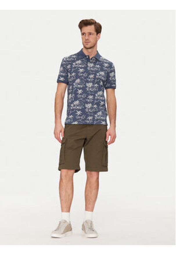 GANT - Gant Polo 2014058 Granatowy Regular Fit. Typ kołnierza: polo. Kolor: niebieski. Materiał: bawełna