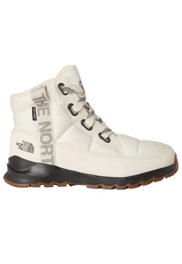Buty damskie The North Face Thermoball Luxe 0A817WQ4C1 - beżowe. Kolor: beżowy. Materiał: syntetyk, guma, tkanina. Szerokość cholewki: normalna. Sezon: zima