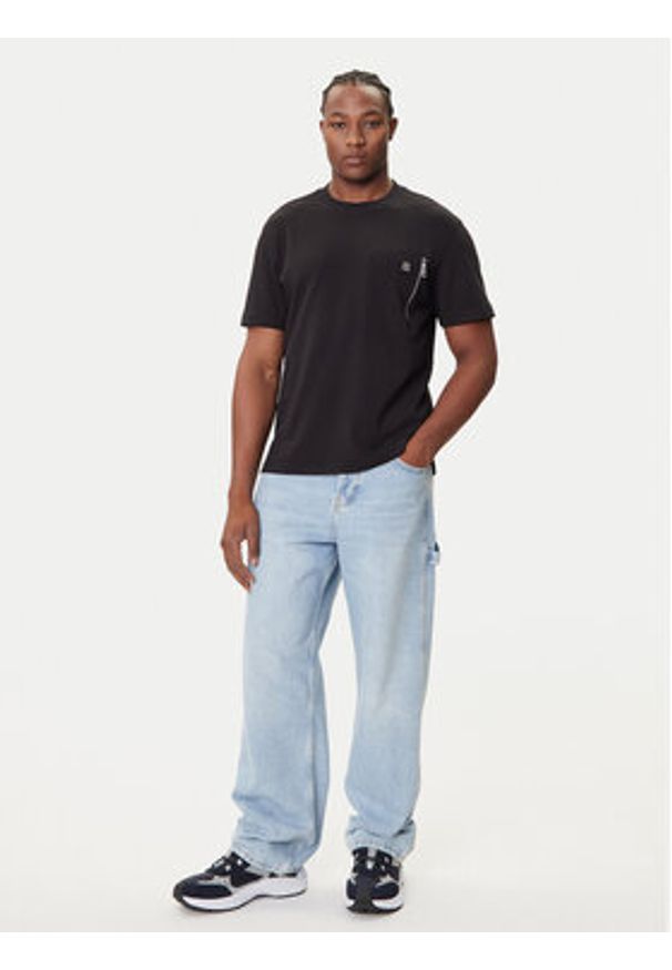 Hugo - HUGO T-Shirt Dargentee 50542566 Czarny Relaxed Fit. Kolor: czarny. Materiał: bawełna