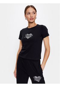 Juicy Couture T-Shirt Haylee JCMCT223256 Czarny Regular Fit. Kolor: czarny. Materiał: bawełna #1