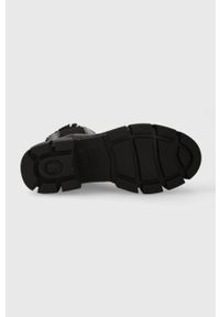 Karl Lagerfeld sztyblety skórzane ARIA damskie kolor czarny na platformie KL43280F. Nosek buta: okrągły. Kolor: czarny. Materiał: skóra. Obcas: na platformie #5