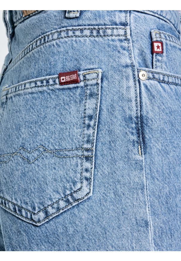 Big-Star - Jeansy dziewczęce z szeroką nogawką niebieskie Natalie 194. Okazja: na uczelnię, na spacer. Kolor: niebieski. Materiał: jeans. Styl: młodzieżowy, elegancki