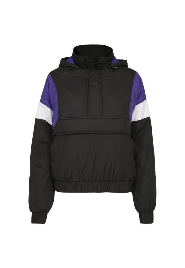 Urban Classics - Parka dla kobiet Urban Classic 3-tone padded. Kolor: czarny, wielokolorowy, fioletowy. Sezon: zima