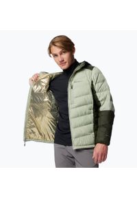columbia - Kurtka puchowa męska Columbia Labyrinth Loop II Hooded. Kolor: zielony. Materiał: puch. Sport: turystyka piesza