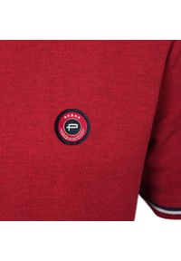 Męska, Bawełniana Koszulka Polo - Pako Jeans - Czerwona. Okazja: na co dzień. Typ kołnierza: polo. Kolor: czerwony. Materiał: bawełna. Styl: casual