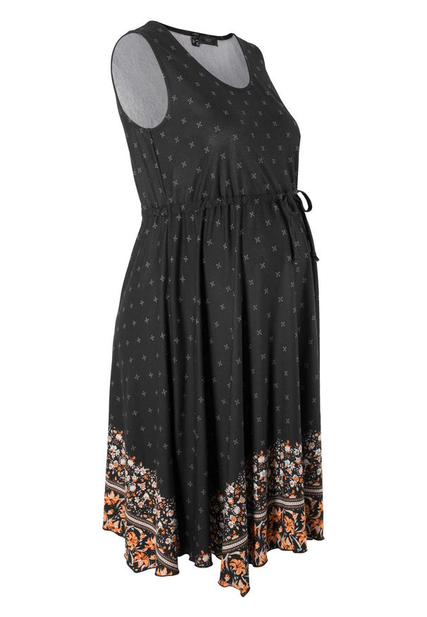 Sukienka ciążowa z dżerseju bonprix czarny. Kolekcja: moda ciążowa. Kolor: czarny. Materiał: jersey