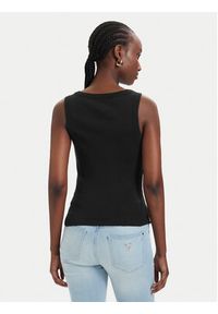 Guess Top W6GP26 K3157 Czarny Slim Fit. Kolor: czarny. Materiał: bawełna #2