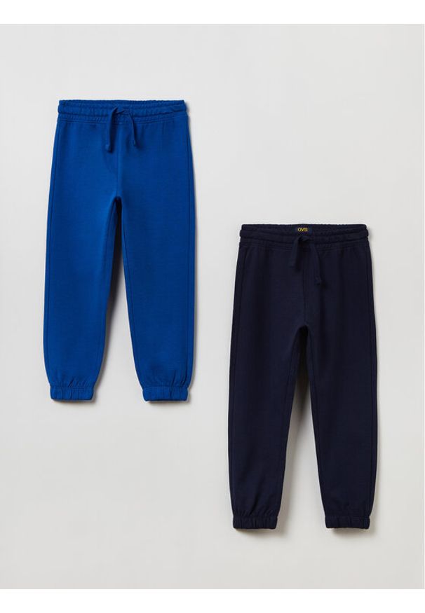 OVS Spodnie dresowe 1842752 Niebieski Regular Fit. Kolor: niebieski. Materiał: bawełna