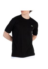 Koszulka Lacoste Classic TH7618-031 - czarna. Kolor: czarny. Materiał: materiał, bawełna. Długość rękawa: krótki rękaw. Długość: krótkie. Wzór: aplikacja #1