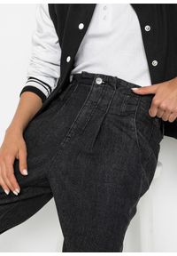 bonprix - Dżinsy Mom, high waist, ze stretchem. Stan: podwyższony. Kolor: czarny #2