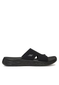 skechers - Skechers Klapki On-The-Go 600-Oceanside 140003/BBK Czarny. Kolor: czarny. Materiał: materiał #1