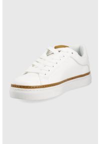 Trussardi Jeans - Trussardi sneakersy kolor biały. Nosek buta: okrągły. Zapięcie: sznurówki. Kolor: biały. Materiał: guma #3