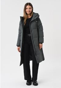 Volcano - Długi płaszcz J-DIUNA. Materiał: materiał. Długość: długie. Sezon: zima #1