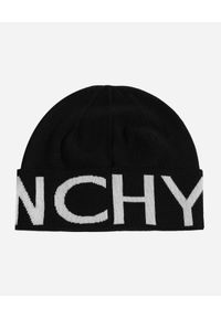 Givenchy - GIVENCHY - Wełniana czarna czapka z logo. Kolor: czarny. Materiał: wełna. Sezon: zima, jesień. Styl: elegancki #3