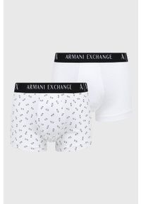 Armani Exchange bokserki 2-pack męskie kolor biały. Kolor: biały. Materiał: materiał #1