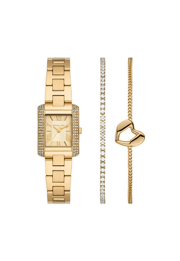 Michael Kors Zestaw zegarek i bransoletka Emery Set MK7510SET Złoty. Kolor: złoty