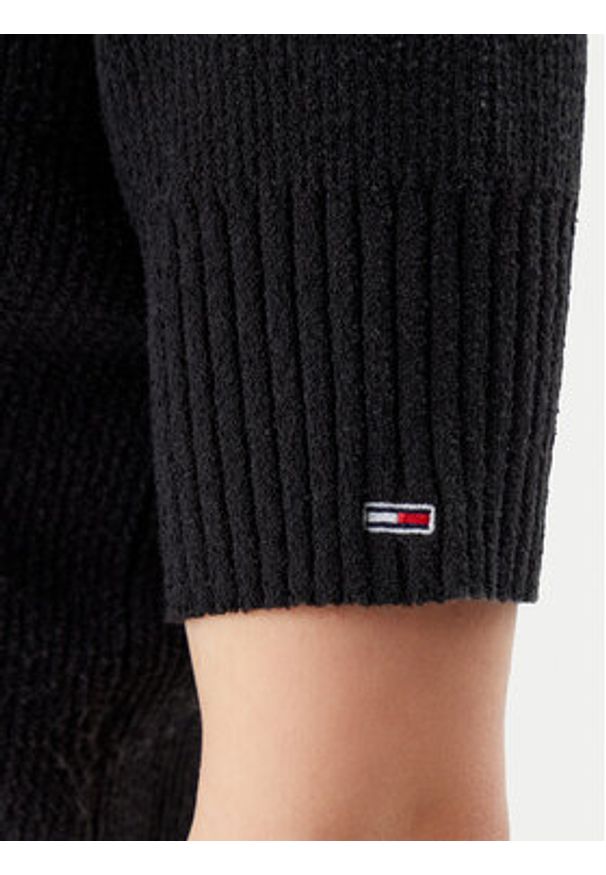 Tommy Jeans Sweter DW0DW20380 Czarny Regular Fit. Kolor: czarny. Materiał: syntetyk