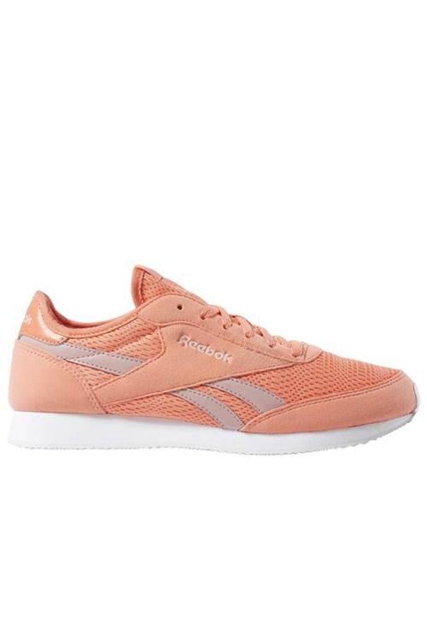 Buty do chodzenia damskie Reebok Royal Classic Jogger 2. Zapięcie: sznurówki. Kolor: pomarańczowy, żółty, wielokolorowy. Materiał: syntetyk, tkanina, materiał. Szerokość cholewki: normalna. Model: Reebok Classic, Reebok Royal. Sport: turystyka piesza