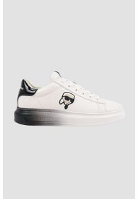 Karl Lagerfeld - KARL LAGERFELD Białe męskie sneakersy skórzane Ombre KAPRI, Rozmiar 43. Okazja: na co dzień. Kolor: biały. Materiał: skóra #1