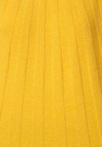Born2be - Żółty Sweter Dorisis. Typ kołnierza: kołnierzyk stójkowy. Kolor: żółty. Materiał: dzianina. Długość rękawa: długi rękaw. Długość: długie. Wzór: paski #6