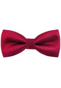 Modini - Bordowa mucha w kratę C8. Kolor: czerwony. Materiał: poliester, tkanina. Styl: elegancki #1