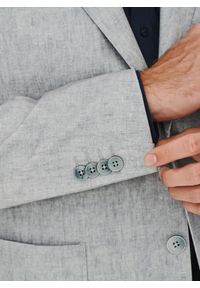 Pako Lorente - PAKO LORENTE – Casualowa marynarka męska w kolorze szarym. Okazja: na co dzień. Kolor: szary. Materiał: poliester, elastan, wiskoza. Sezon: jesień. Styl: casual #10