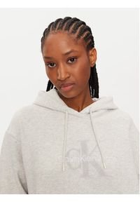 Calvin Klein Jeans Sukienka dzianinowa Chenille J20J224685 Szary Relaxed Fit. Okazja: na co dzień. Kolor: szary. Materiał: bawełna. Typ sukienki: proste. Styl: casual #3