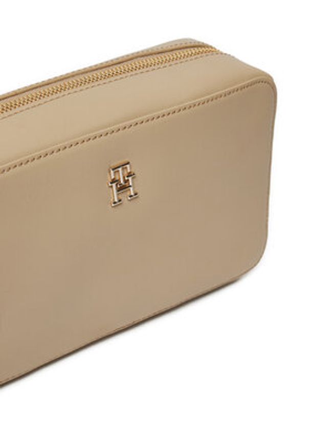 TOMMY HILFIGER - Tommy Hilfiger Torebka AW0AW16439 Beżowy. Kolor: beżowy. Materiał: skórzane