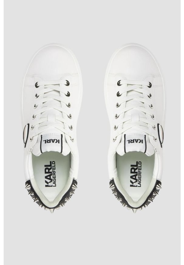 Karl Lagerfeld - KARL LAGERFELD Białe sneakersy Karpi NFT Stud Tab. Kolor: biały