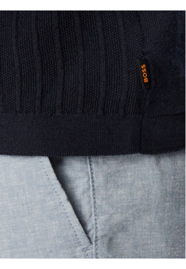 BOSS Koszula Amicino 50558725 Granatowy Regular Fit. Kolor: niebieski. Materiał: bawełna