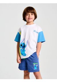 Sinsay - Szorty Stitch - niebieski. Kolor: niebieski