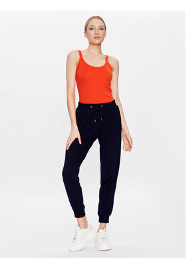 United Colors of Benetton - United Colors Of Benetton Top 3GA2E8397 Pomarańczowy Regular Fit. Kolor: pomarańczowy. Materiał: bawełna