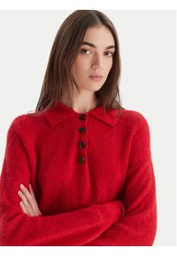 Marella Sweter Danger 2523366374 Czerwony Regular Fit. Kolor: czerwony. Materiał: syntetyk #4
