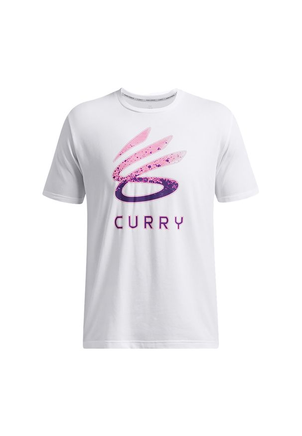 Koszulka męska Under Armour Curry Logo Trend. Kolor: biały. Sport: fitness