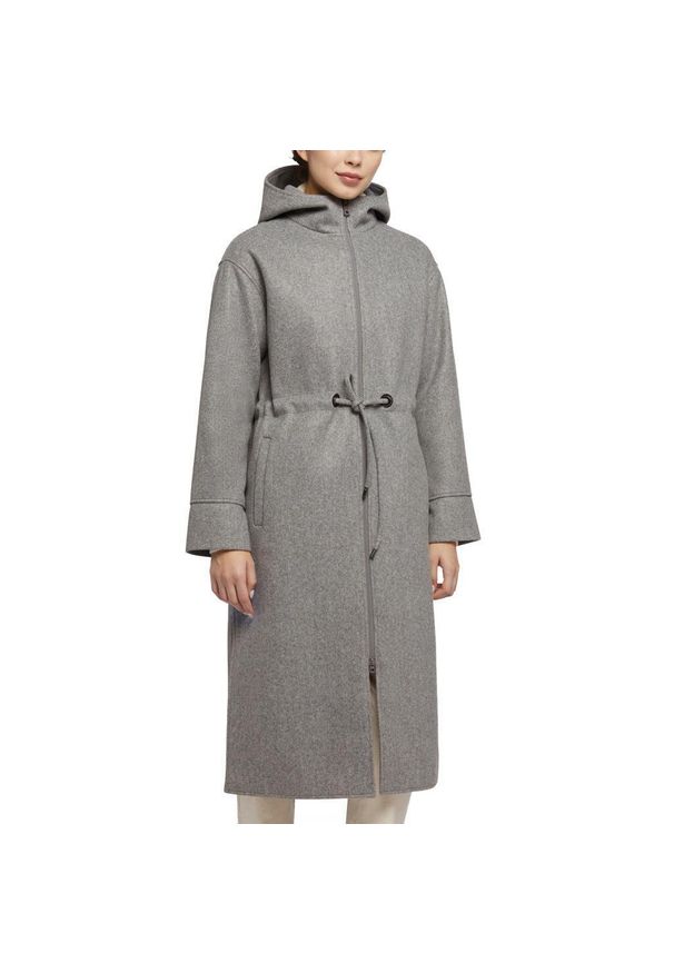Kurtka Geox Model W Doralea Long Coat Kolor Szary. Kolor: szary. Materiał: tkanina