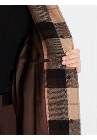 TOMMY HILFIGER - Tommy Hilfiger Płaszcz wełniany WW0WW46870 Beżowy Relaxed Fit. Kolor: beżowy. Materiał: wełna #3