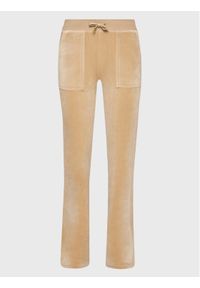 Juicy Couture Spodnie dresowe Del Ray JCAP180 Beżowy Regular Fit. Kolor: beżowy. Materiał: syntetyk