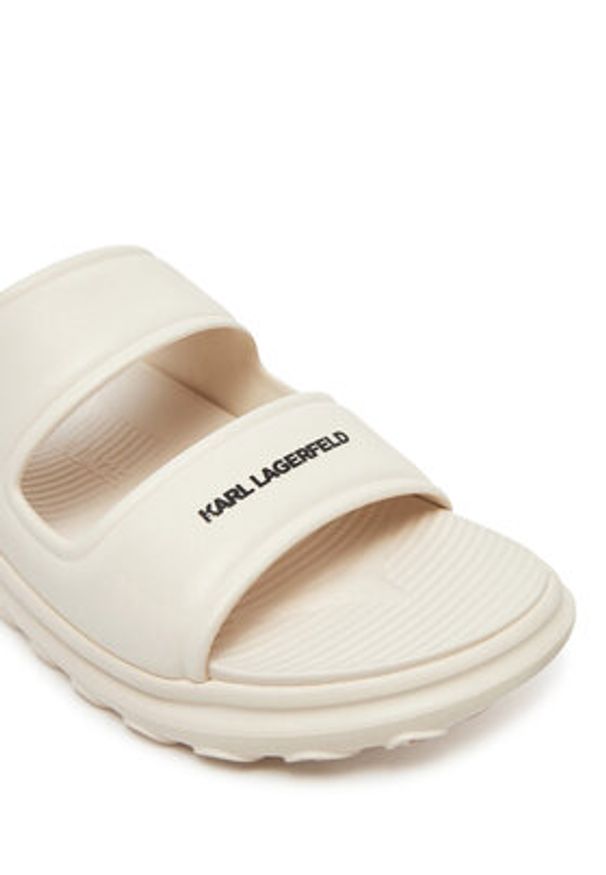 Karl Lagerfeld - KARL LAGERFELD Klapki KL77005 Écru. Materiał: materiał