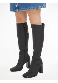 Calvin Klein Jeans Kozaki Long Heel Zip Boot Cut Out Edgy YW0YW01253 Czarny. Kolor: czarny #5