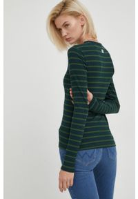 G-Star RAW - G-Star Raw longsleeve damski kolor zielony. Okazja: na co dzień. Kolor: zielony. Materiał: bawełna, dzianina. Długość rękawa: długi rękaw. Styl: casual #3