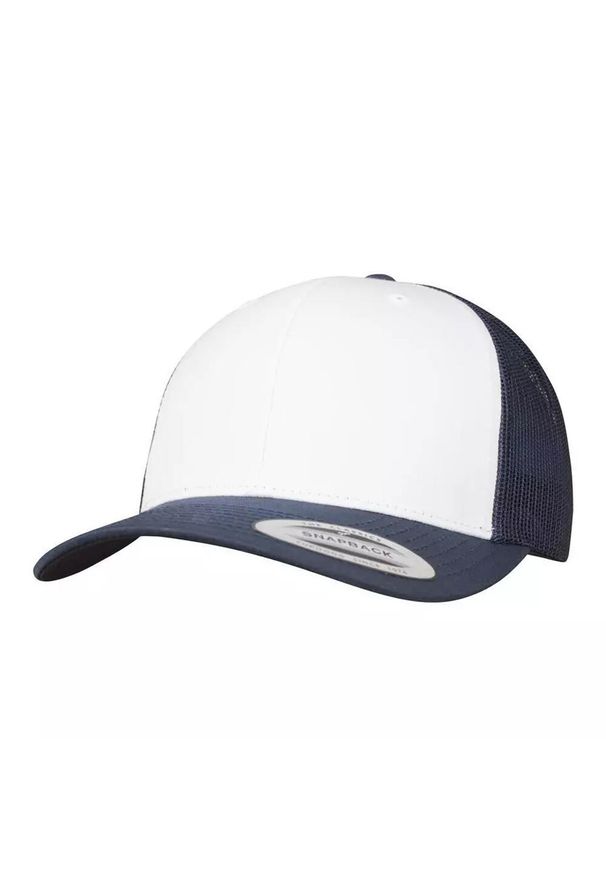 FLEXFIT - Retro Trucker Cap. Kolor: biały, niebieski, wielokolorowy. Styl: retro