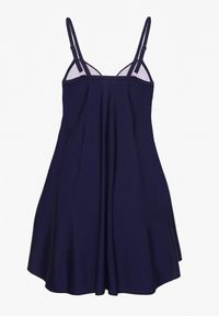 Born2be - Granatowe Bikini Top o Rozkloszowanym Kroju i Majtki Figi ze Ściągaczem Folarune. Kolekcja: plus size. Kolor: niebieski #4