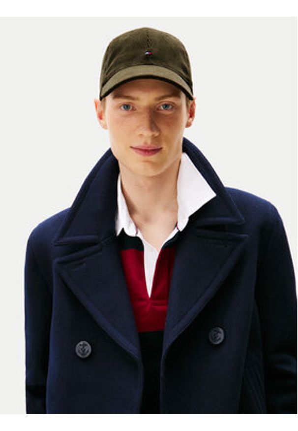 TOMMY HILFIGER - Tommy Hilfiger Czapka z daszkiem Th Flag 6 Panel Cord Cap AM0AM13583 Zielony. Kolor: zielony. Materiał: materiał, poliester