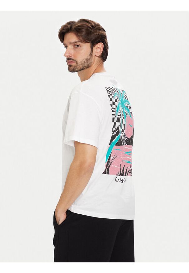 Jack & Jones T-Shirt Bradley 12264414 Biały Relaxed Fit. Kolor: biały. Materiał: bawełna