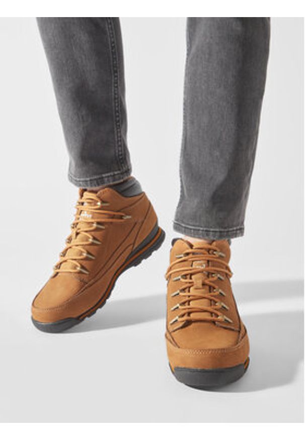 Timberland Trapery Euro Rock Wr Basic TB0A2A9T2311 Brązowy. Kolor: brązowy. Materiał: nubuk, skóra. Styl: rockowy
