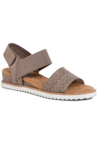 skechers - Skechers Sandały BOBS Desert Kiss 31440/TPE Brązowy. Kolor: brązowy. Materiał: materiał #6